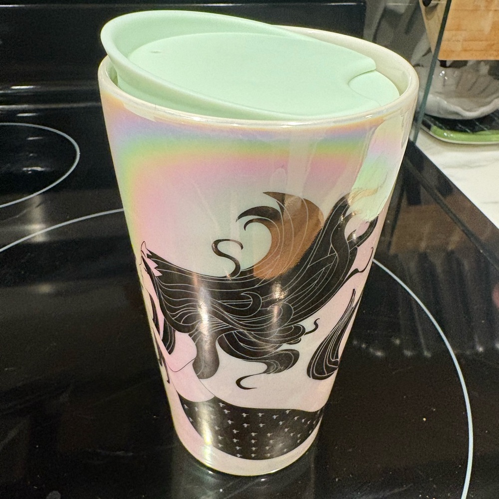 Starbucks Pearl Iridescent Mermaid Ceramic Tumbler Cup 12oz